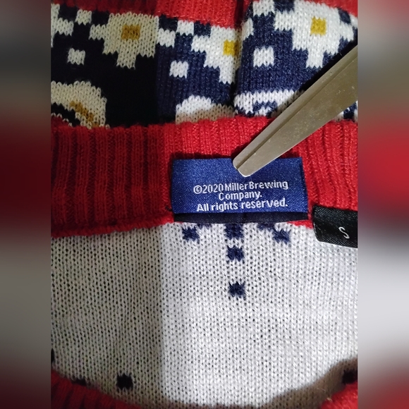 Miller Lite Ugly 'Tis the Season Christmas Sweater Adult Size Small Miller Time - Picture 5 of 10